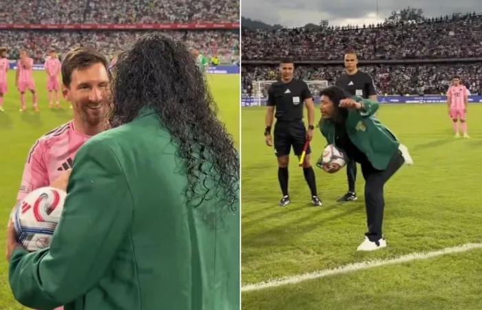 أسطورة حراسة المرمى هيغيتا يكرر "ركلة العقرب" أمام ميسي (فيديو)