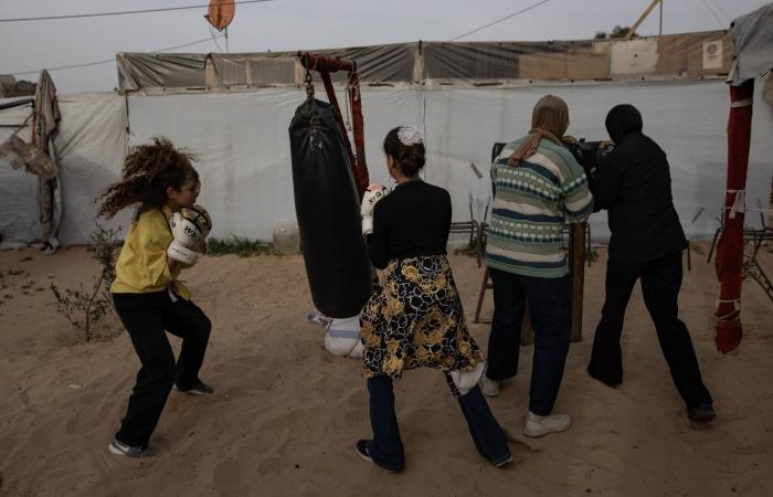 لتضميد
      جراح
      الحرب...
      فتيات
      يتدربن
      على
      الملاكمة
      في
      غزة
      (صور)