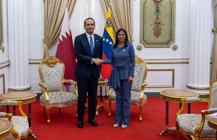 رئيسة جمهورية فنزويلا البوليفارية بالإنابة تستقبل رئيس مجلس الوزراء وزير الخارجية