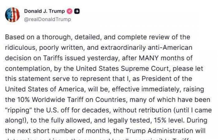 خطة
      الـ150
      يوماً...
      كيف
      استعاد
      ترمب
      سلاحه
      الجمركي
      عبر
      ثغرة
      قانونية
      لم
      تُختبر
      من
      قبل؟