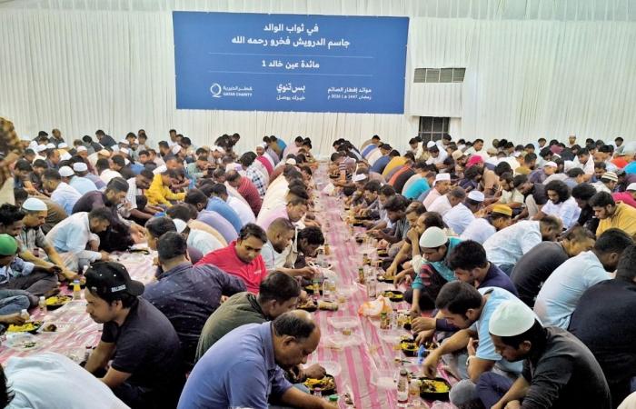 600 صائم يوميًا على موائد قطر الخيرية في عين خالد ولوسيل