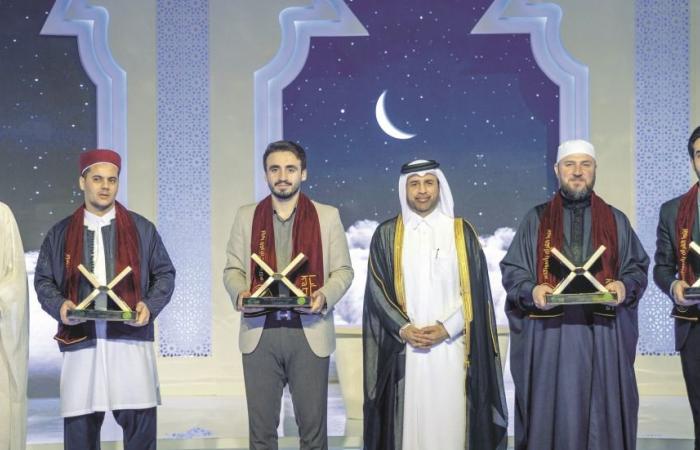تتويج الفائزين بجائزة كتارا لتلاوة القرآن الكريم