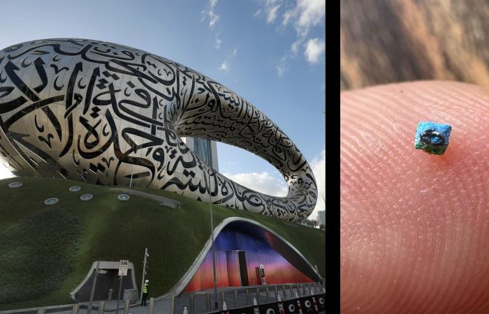 شاب يرسم متحف المستقبل في دبي على حبّة سكر..كيف يبدو؟