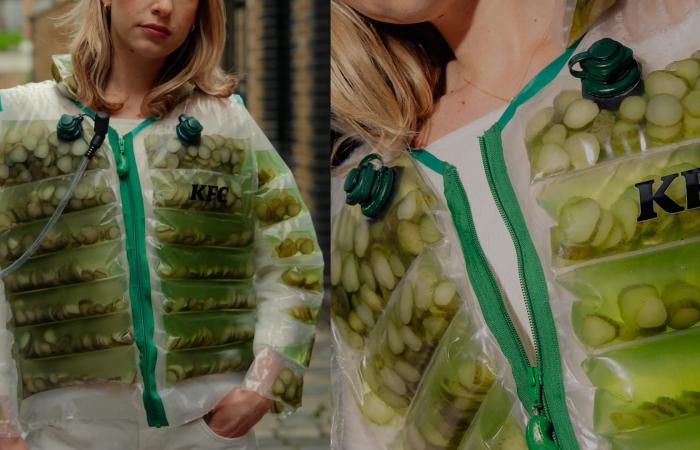 سترة محشوة بالمخلل ومحلول أخضر من "كنتاكي".. ما قصتها؟