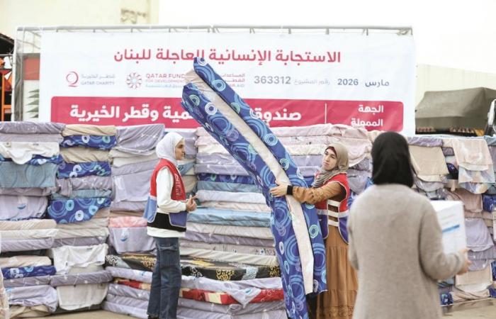 قطر تقدّم مساعدات عاجلة للنازحين اللبنانيين جراء الحرب