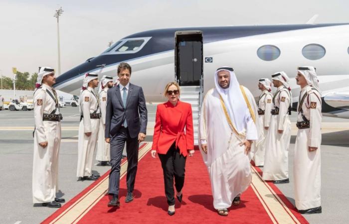  رئيسة الوزراء الإيطالية تصل الدوحة