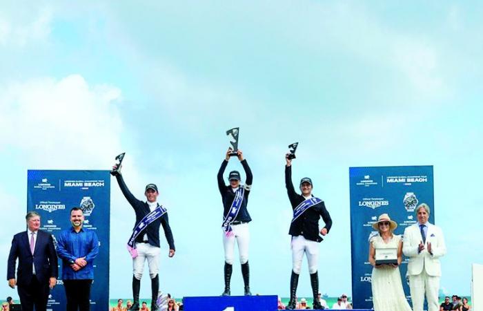 الألمانية كاترين إيكيرمان بطلة الجائزة الكبرى في لونجين العالمية بميامي