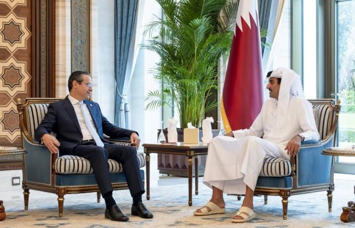 صاحب السمو يستقبل الرئيس التنفيذي لمجموعة شل