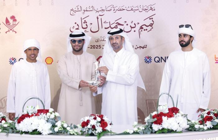 مهرجان سمو الأمير للهجن| رموز الثنايا الفضية تلهب ميدان الشحانية