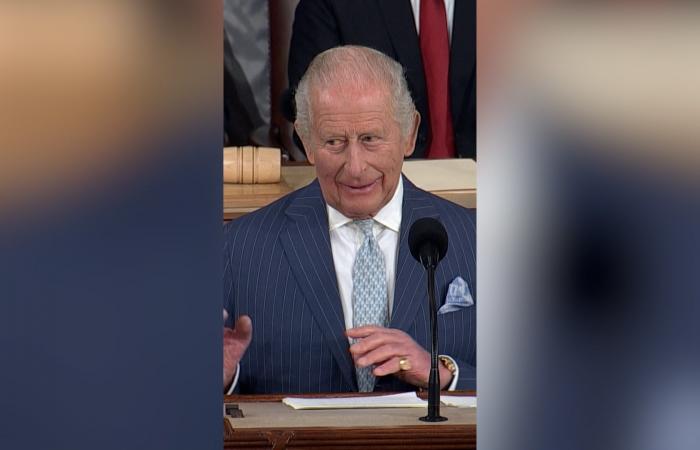 دعابة تلو الأخرى.. شاهد لقطات طريفة من خطاب الملك تشارلز أمام الكونغرس