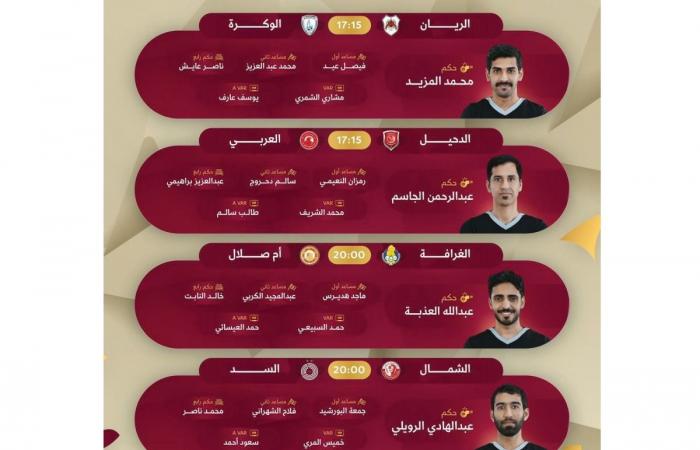 تعيين حكام مباريات دور الثمانية لأغلى الكؤوس