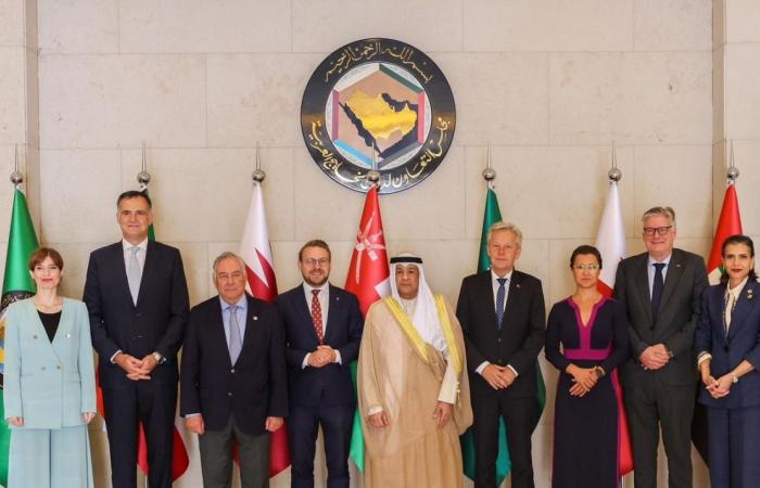 الأمين العام لمجلس التعاون يبحث مع وفد من البرلمان الأوروبي آخر المستجدات في المنطقة