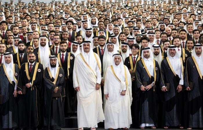  سمو الأمير يبارك لطلاب جامعة قطر التخرج ويرجو لهم مزيدا من النجاح والتميز