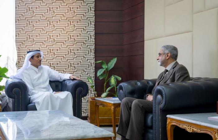 رئيس المؤسسة القطرية للإعلام يجتمع مع السفير الباكستاني