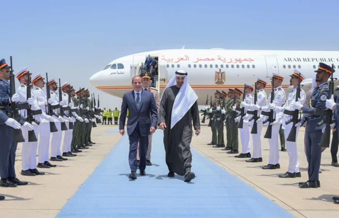 السيسي خلال لقاء محمد بن زايد في أبوظبي: "ما يمس الإمارات يمس مصر"