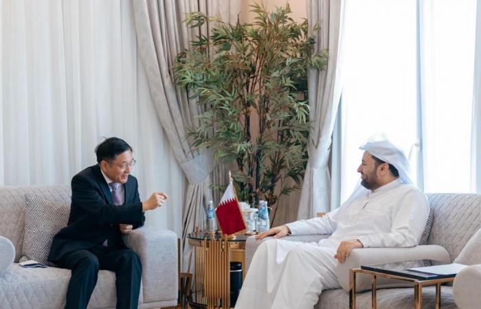 وزير الدولة بوزارة الخارجية يجتمع مع المبعوث الخاص الصيني لأفغانستان