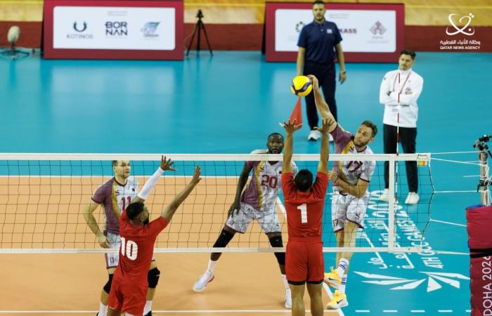 المنتخب القطري يسعى للفوز بذهبية الكرة الطائرة الثلاثاء