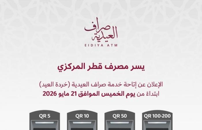 52 صرافاً آلياً.. مصرف قطر المركزي يحدد 10 أماكن لـ"خردة العيد" ابتداءً من الخميس