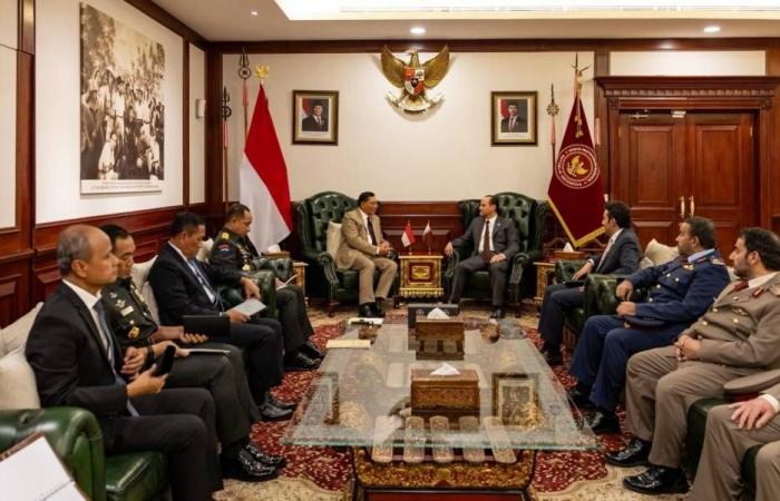نائب رئيس مجلس الوزراء ووزير الدولة لشؤون الدفاع يلتقي وزير الدفاع الإندونيسي