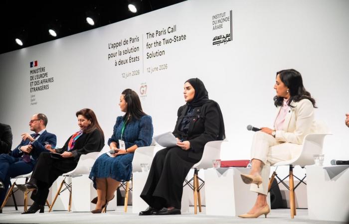 وزير الدولة للتعاون الدولي تشارك في جلسة "تعزيز خطاب السلام والديمقراطية والإصلاح" بمؤتمر باريس حول حل الدولتين