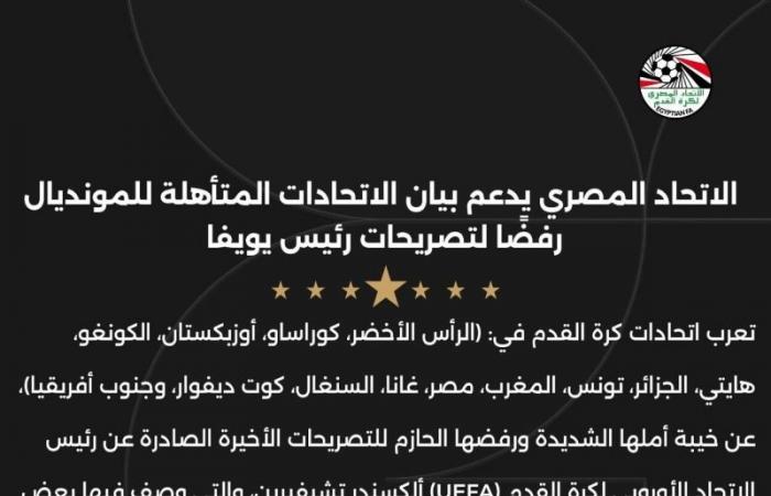 تصريح لرئيس الاتحاد الأوروبي يستفز 13 اتحاداً لكرة القدم.. إليكم نص البيان