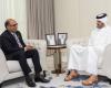 الشيخ جوعان بن حمد يلتقي السفير السعودي
