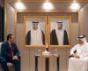 وزير الدولة للشؤون الخارجية يودع سفير كازاخستان